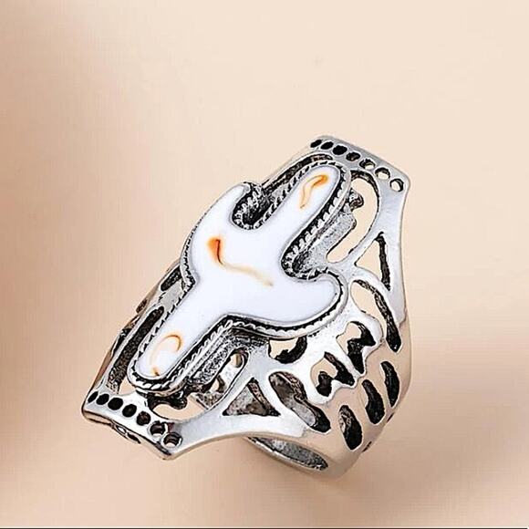 NEW BOHO SILVER CACTUS RING - Picture 1 of 4